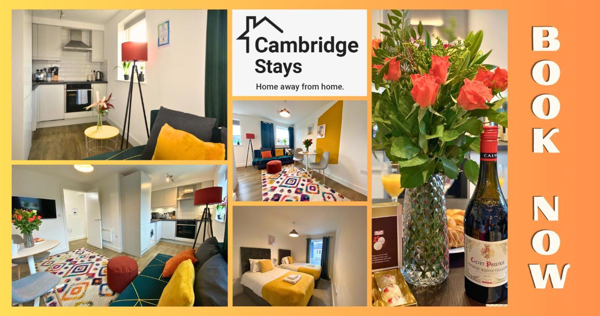 Cambridge Stays Central Apart Hotel 1Br Flats-Easy Walk To City Centre-Parking Екстериор снимка